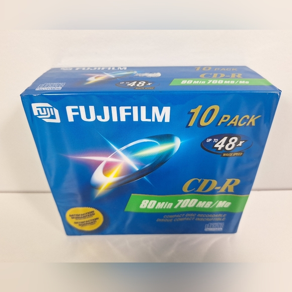 FUJIFILM CD-R 10 PACK 700MB 80 MIN NEW SEALED - Picture 2 of 9